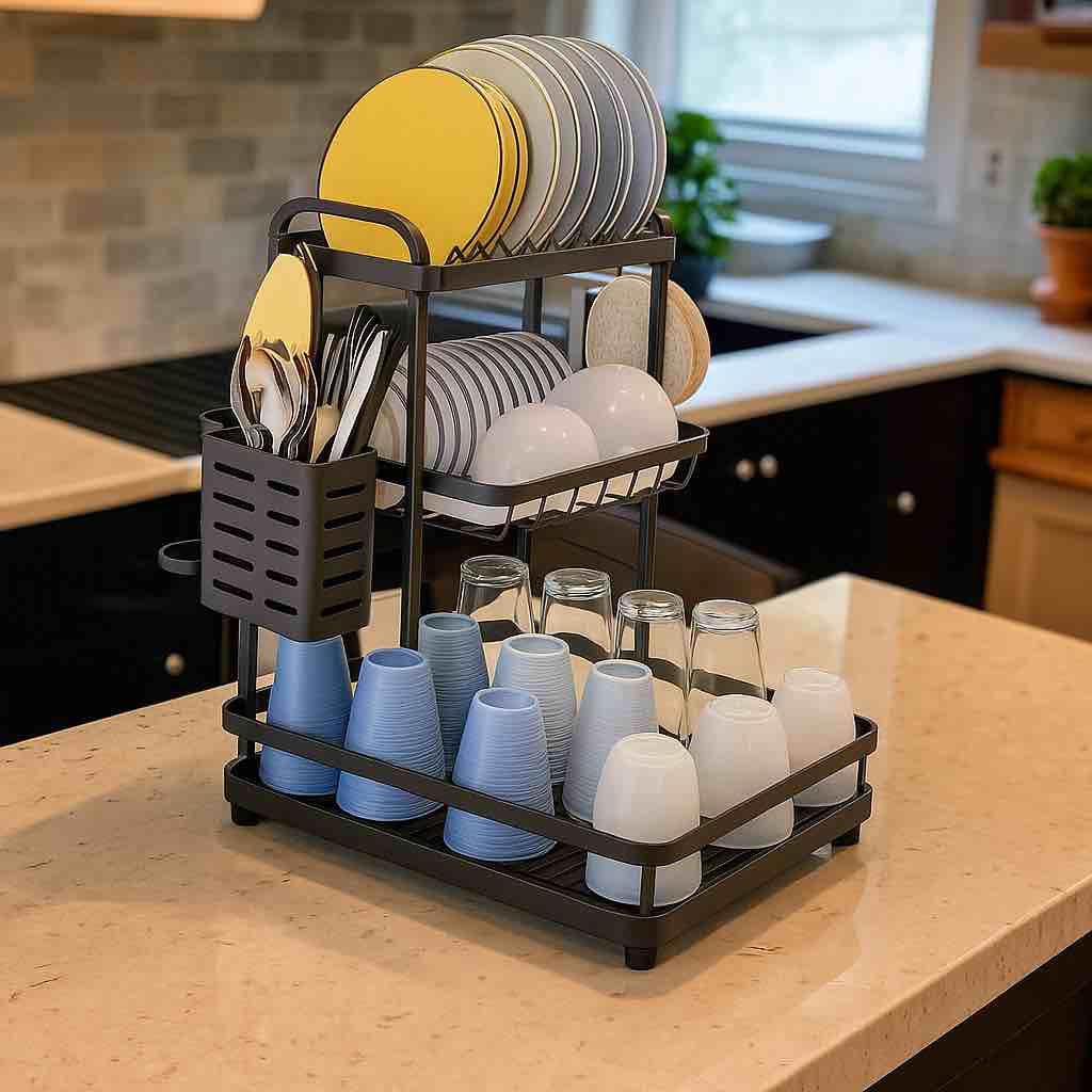 MJ-3042 3 Layer Kitchen Utensils Storage Rack