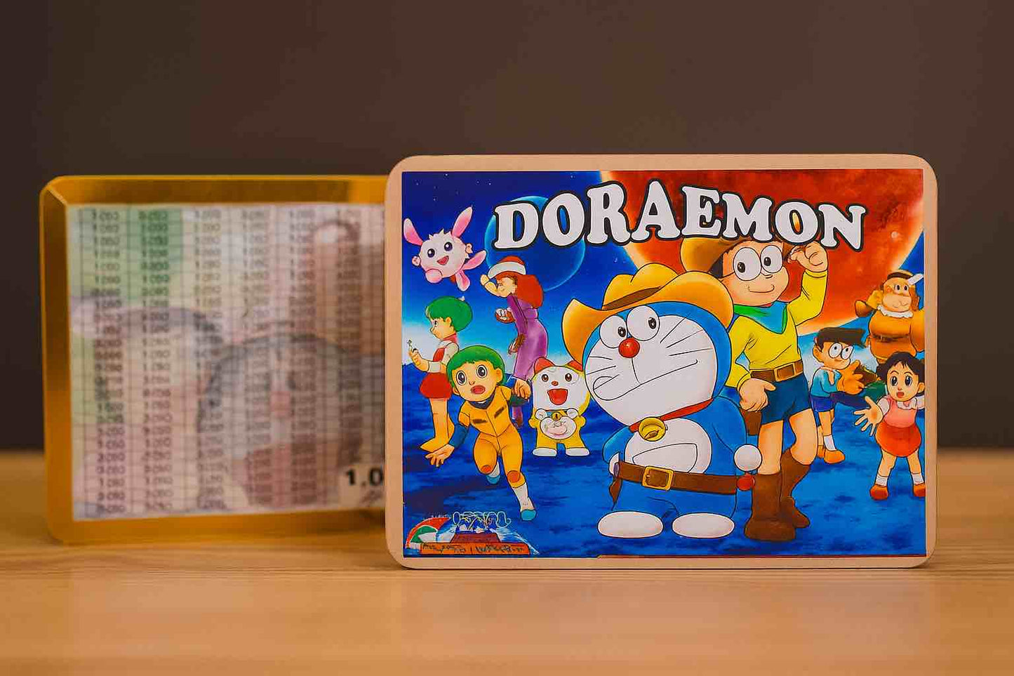 Doraemon Wooden Money Bank