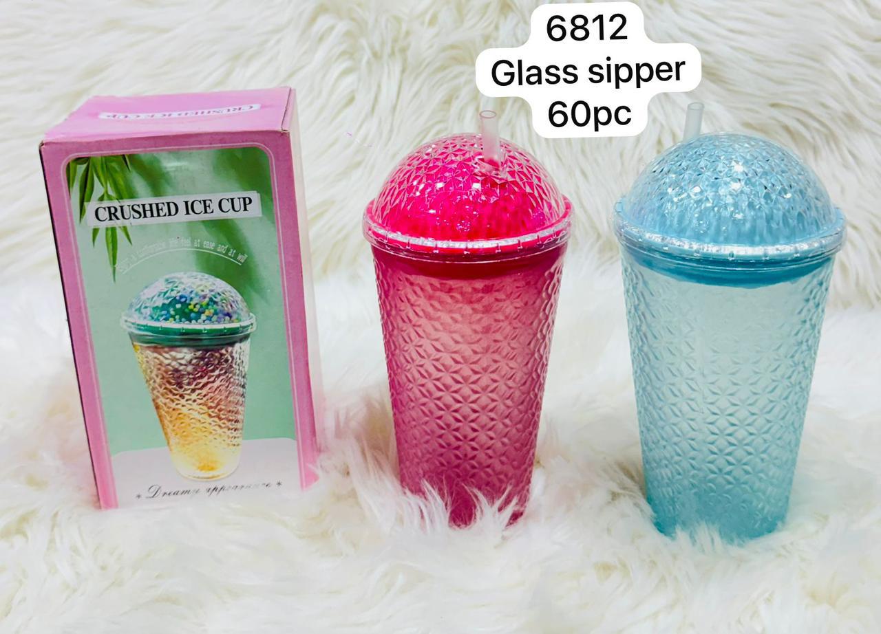 6812 Ice Glass Sipper Mug