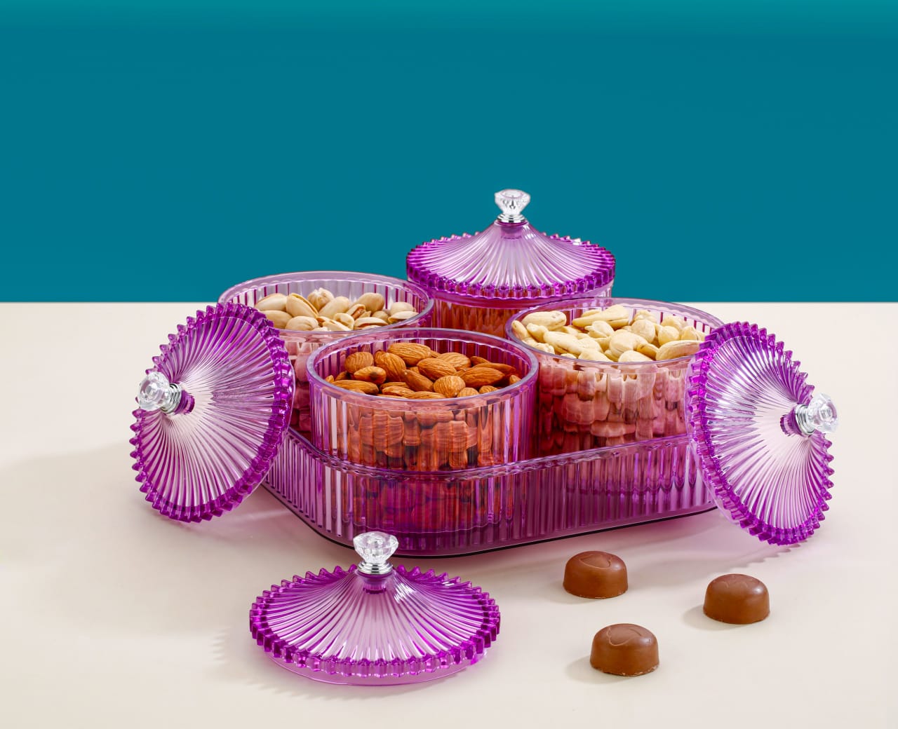 4 Pcs Shahi Dry Fruit Set