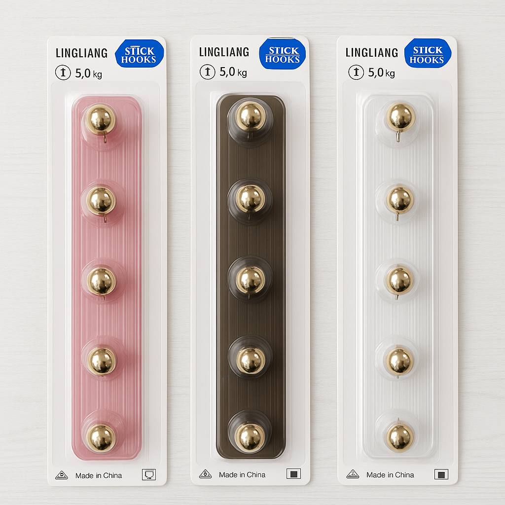 5in1 Acrylic Self Adhesive Hook (8219)