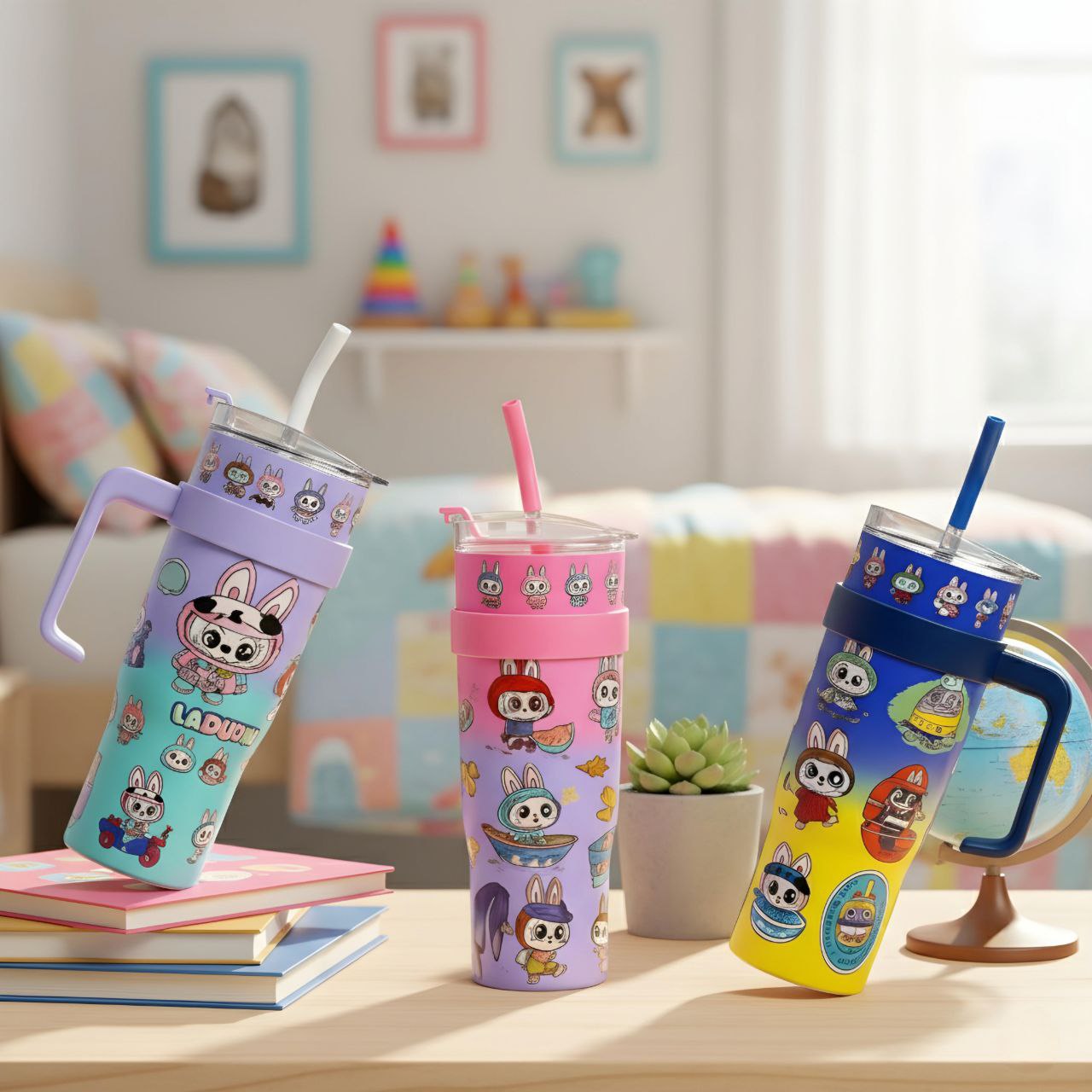 VF556 B-135 Trendy Character Printed Tumbler (Imported)