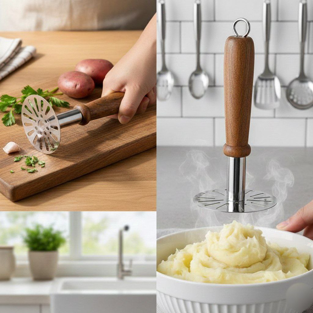 Wooden Handle Potato Masher (Premium Quality)