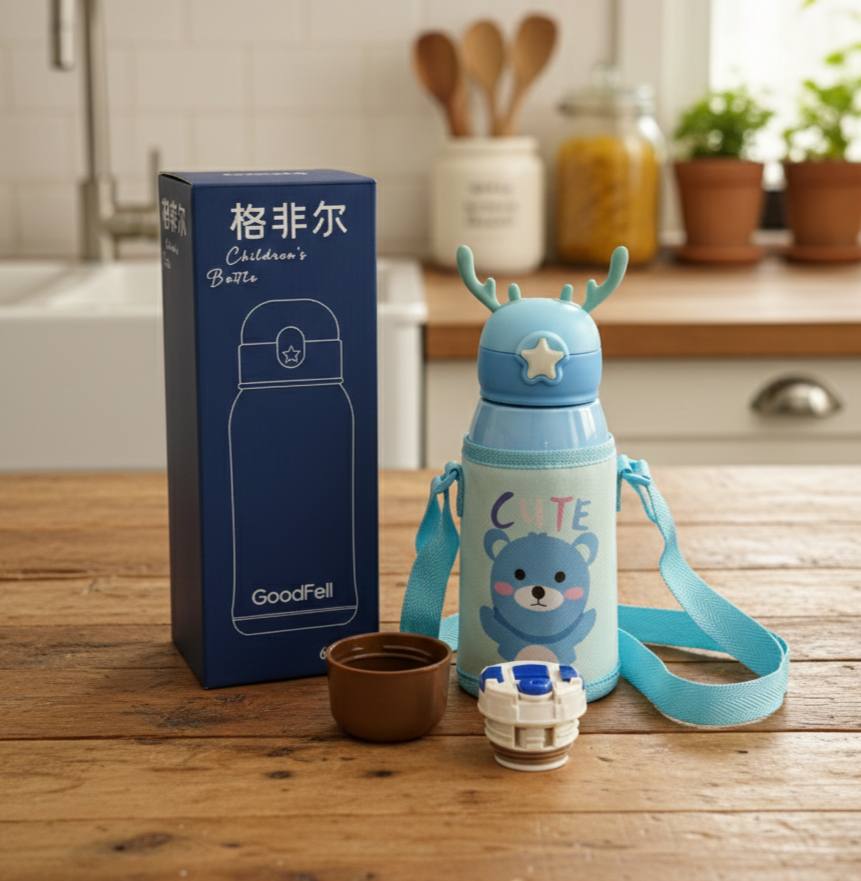 2935 2in1 550ml Stainless Steel Kids Sipper Bottle