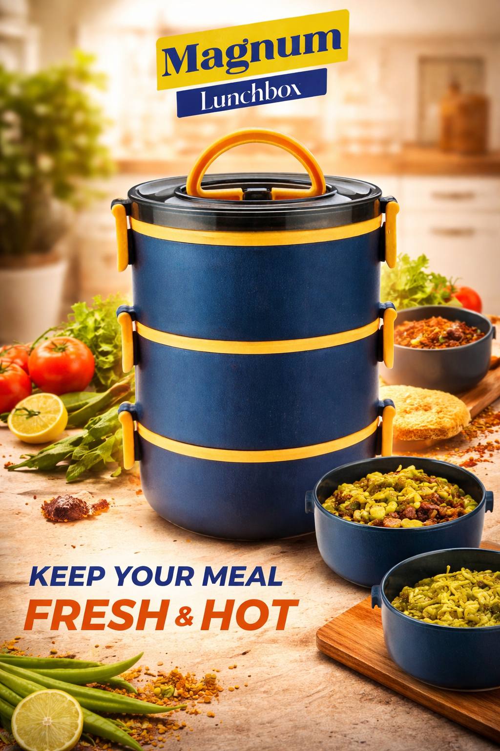 Magnum 3 Layer PP Lunch Box