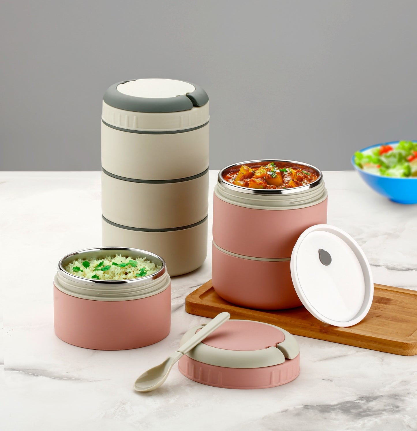 Bento 3 Layer Stainless Steel Lunch Box