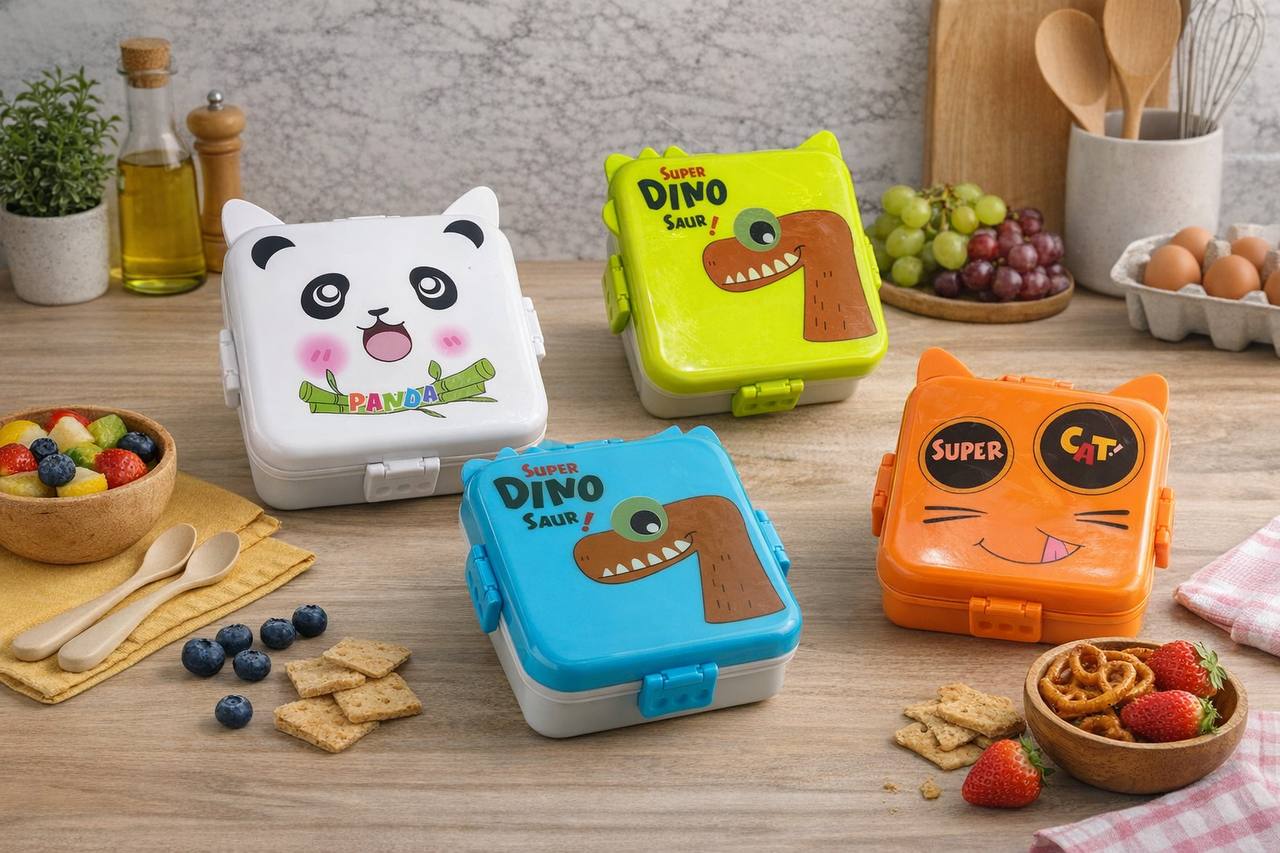 Printed Mix Dino PP Lunch Box
