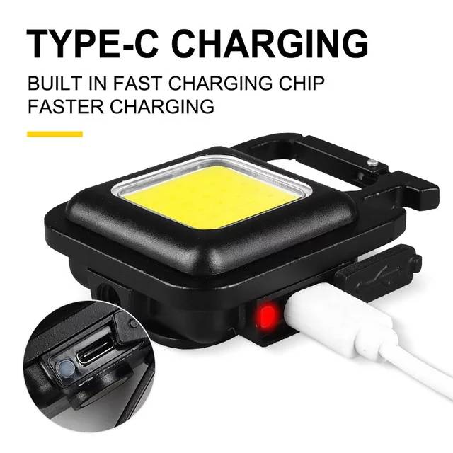 Rechargable COB Metal Keychain LED