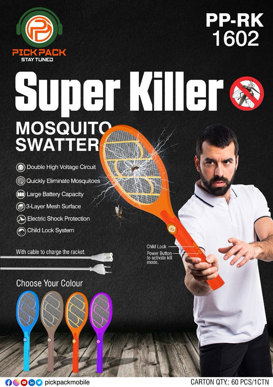PICK PACK 1602 MOSQUITO KILLER RACKET