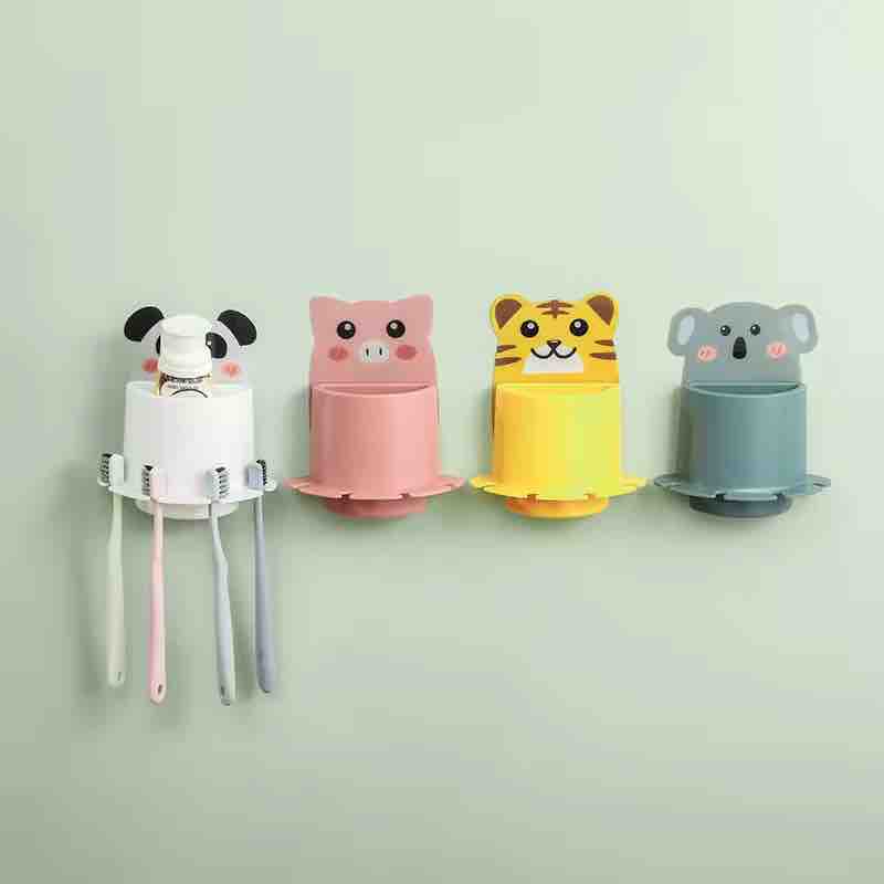 Self Adhesive Animal Sticker Toothbrush Holder (Imported)