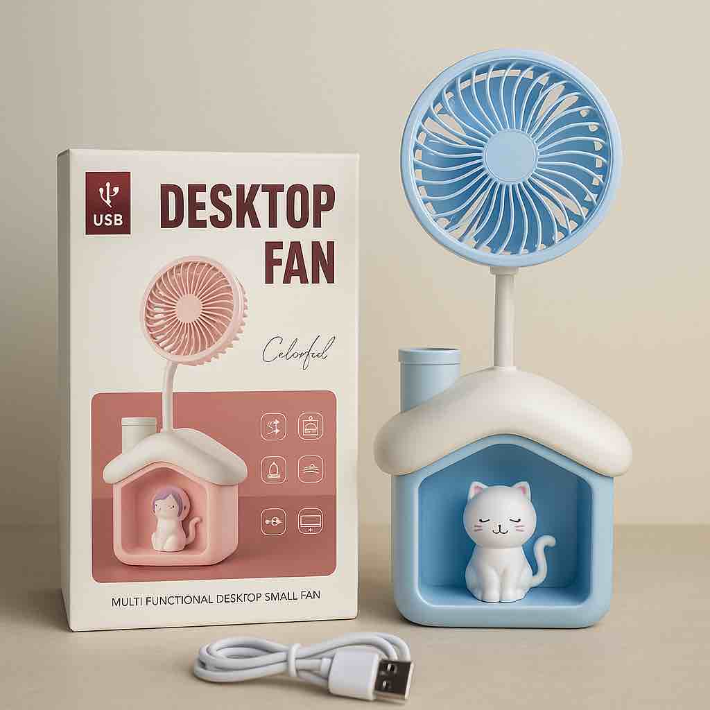 8803 Multifunction Desktop Fan Lamp