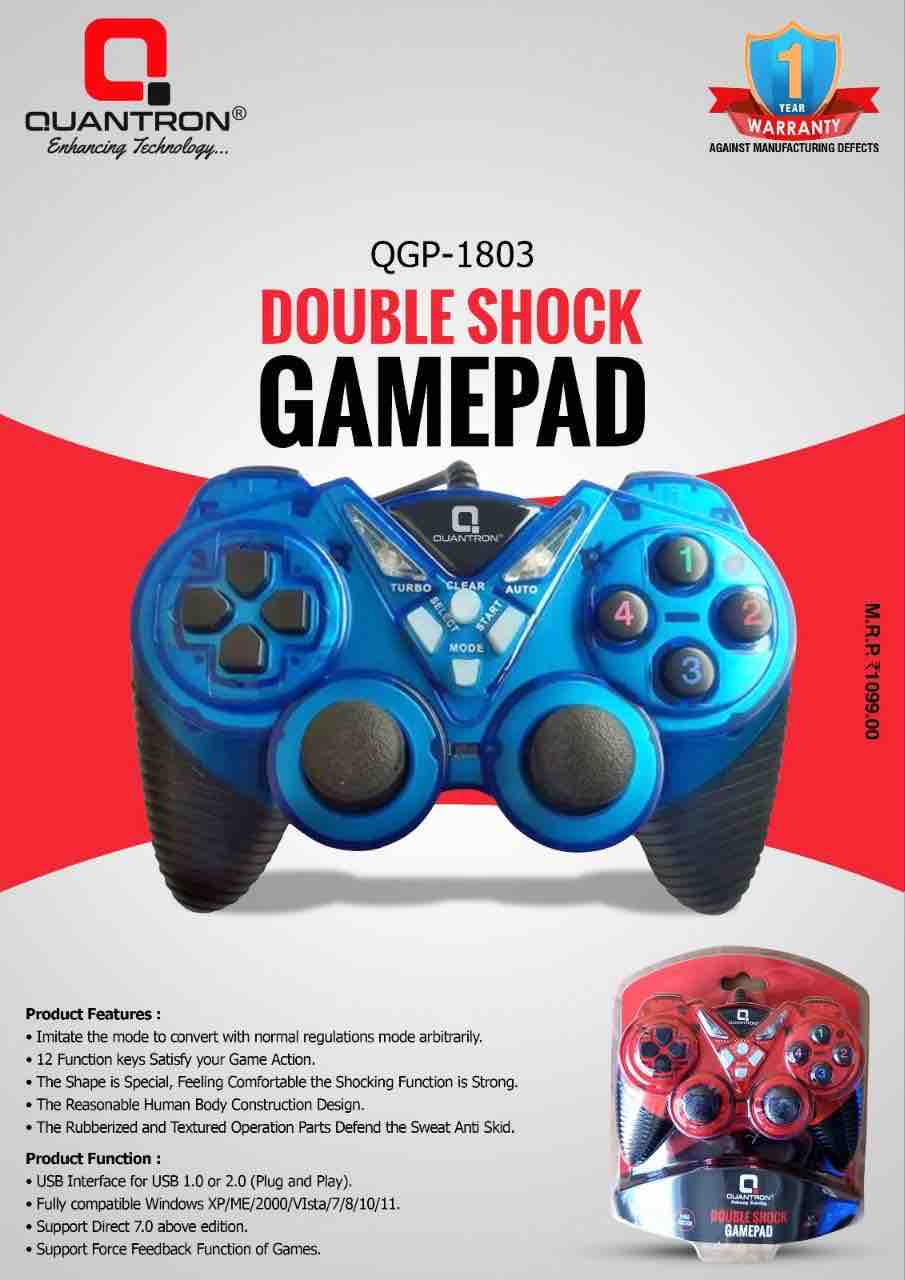 QUANTRON QGP-1803 DUBLE SHOCK GAMEPAD (USB)
