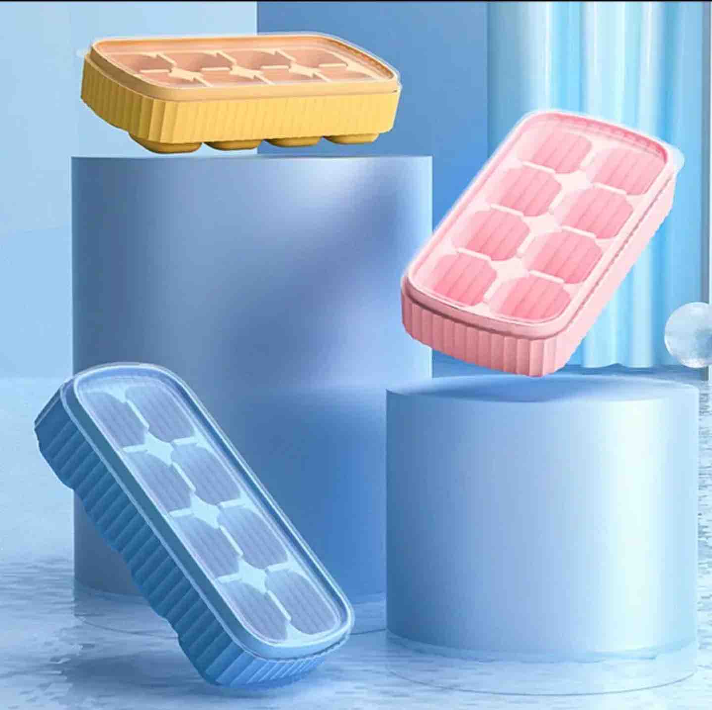 2 Pcs Set Silicon Easy Ice Cube Maker (16 Cubes)
