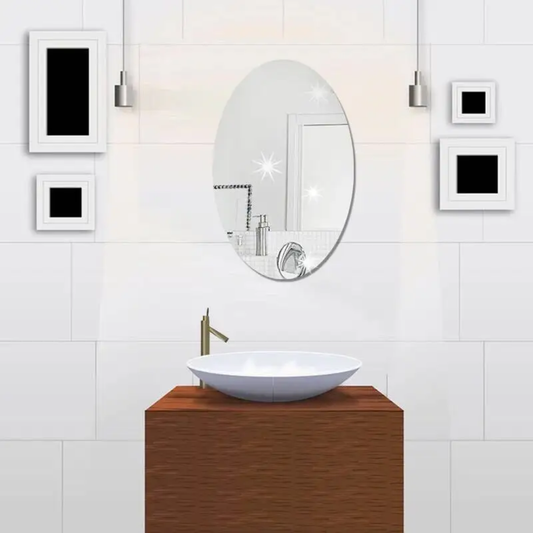 Self Adhesive Mirror Sticker (Oval)