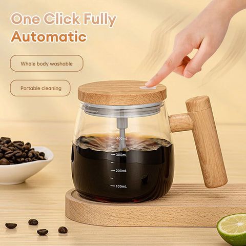 Premium Self Stering Glass Mug (Imported)