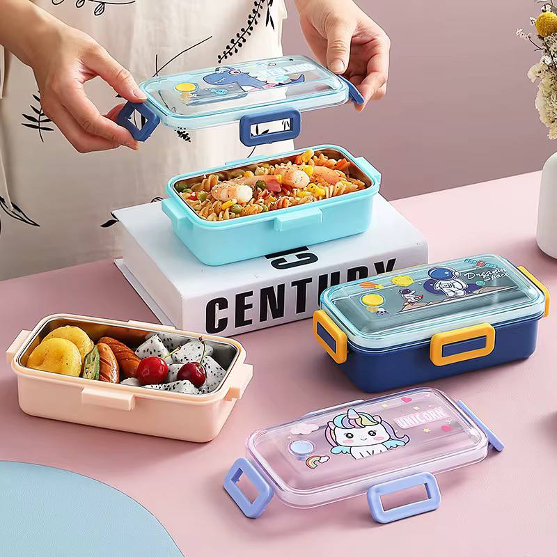2535 Stainless Steel Lunch Box with Spoon (Imported)