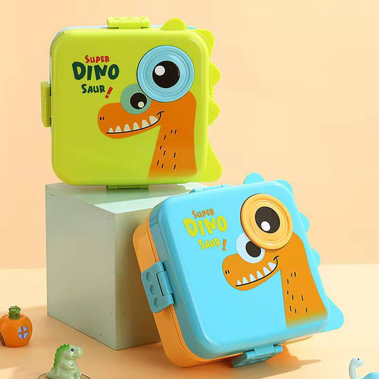 MIX PRINT PLASTIC (CHRACTER) LUNCH BOX. SQUARE