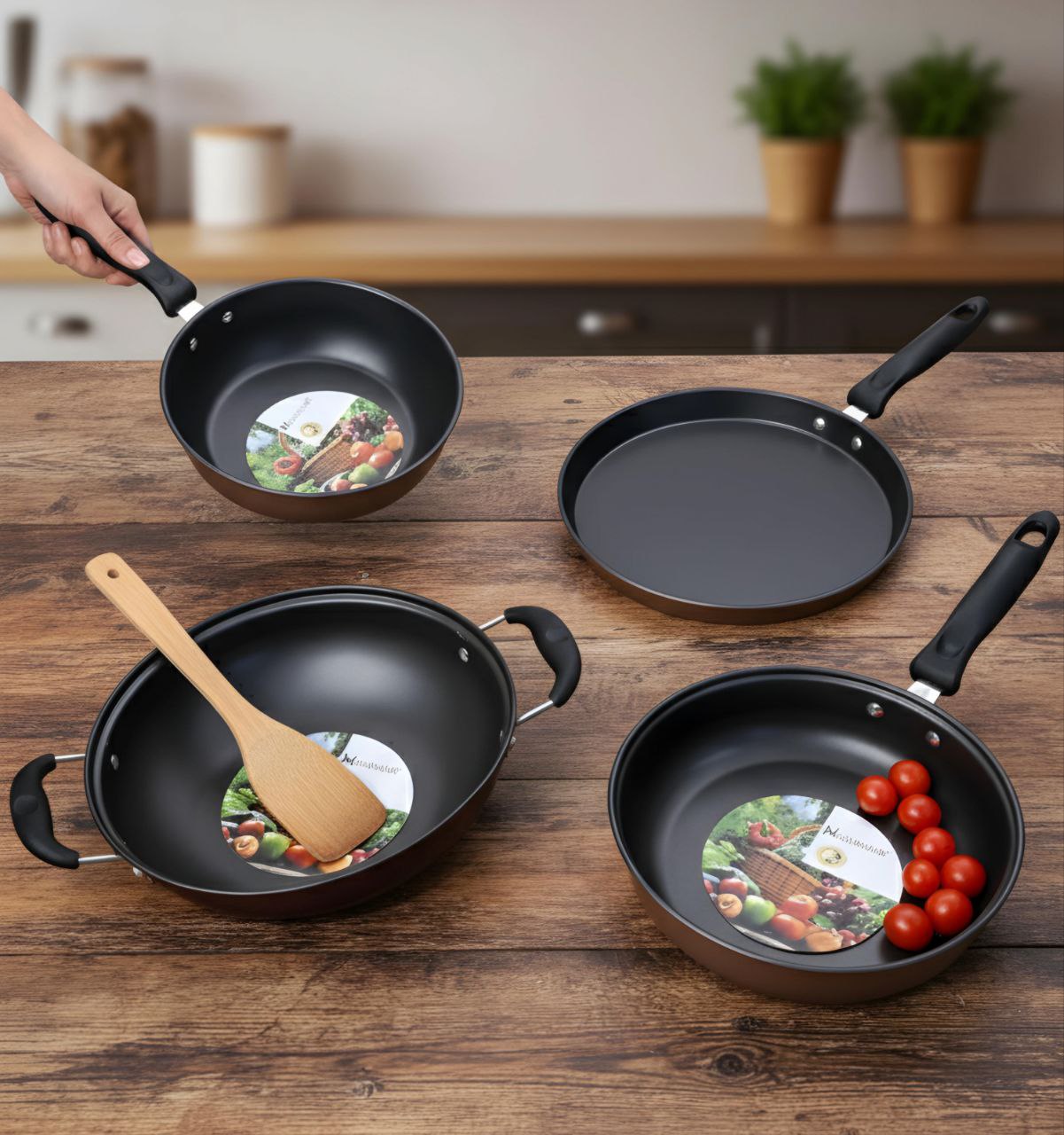 4 Pcs Non-Stick Cookware Set (Imported)