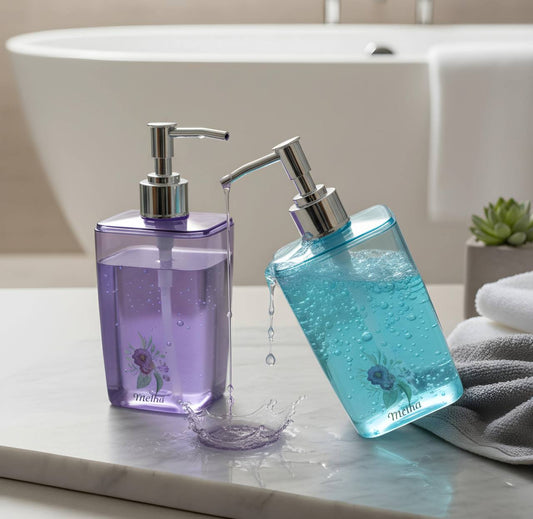 Transparent Rose Garden Liquid Soap Dispenser (Imported)