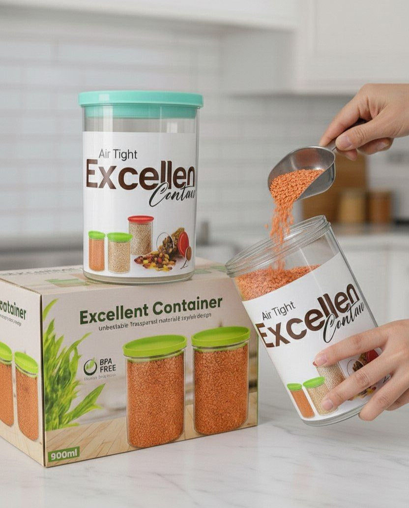 2 Pcs 900ml Excellent Airtight Container