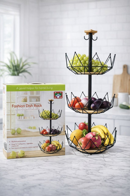 3 Layer Metal Fruits & Vegetable Kitchen Rack