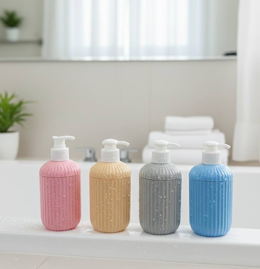 Cylindrical PP Liquid Soap Dispenser