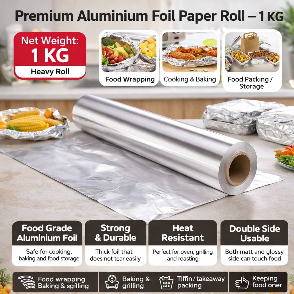 1Kg Silver Foil Paper Roll