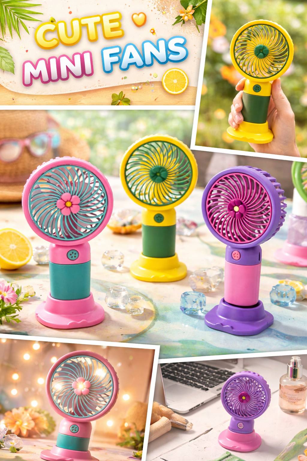 LX-636 Colourfull Handy Fan (Imported)