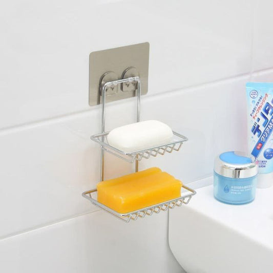 Wall Hanging 2 Layer Steel Soap Stand